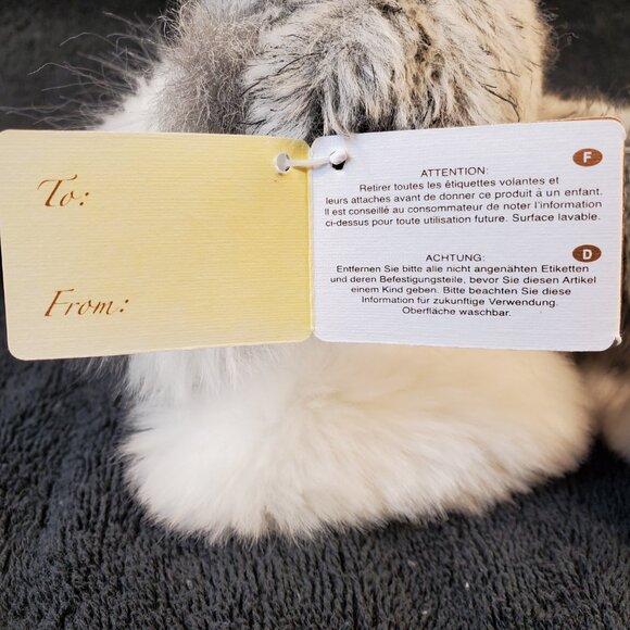 "Miyoni" Miniature Schnauzer Plush Toy by Aurora. 9 in - Picture 8 of 13